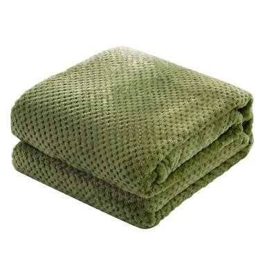 Green fleece 2025 throw blanket